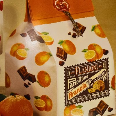 Panettone oranges confites pepites de chocolats 500gr flamigni