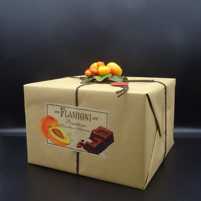 Panettone pepites de chocolats et abricots confits flamigni 1kg